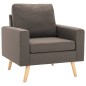 vidaXL Sillón de tela gris taupe vidaXL Sillón de tela gris taupe