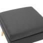 vidaXL Taburete de tela gris oscuro vidaXL Taburete de tela gris oscuro