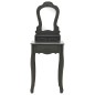 vidaXL Juego de tocador y taburete madera paulownia gris 50x59x136 cm vidaXL Juego de tocador y taburete madera paulownia gris 50x59x136 cm