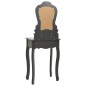vidaXL Juego de tocador y taburete madera paulownia gris 50x59x136 cm vidaXL Juego de tocador y taburete madera paulownia gris 50x59x136 cm