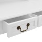 vidaXL Juego de tocador y taburete madera paulownia blanco 80x69x141cm vidaXL Juego de tocador y taburete madera paulownia blanco 80x69x141cm