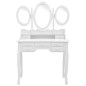 vidaXL Tocador con taburete y espejo triple plegable blanco vidaXL Tocador con taburete y espejo triple plegable blanco