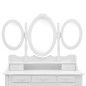 vidaXL Tocador con taburete y espejo triple plegable blanco vidaXL Tocador con taburete y espejo triple plegable blanco