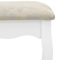 vidaXL Tocador con taburete y espejo triple plegable blanco vidaXL Tocador con taburete y espejo triple plegable blanco