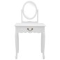 vidaXL Tocador y taburete madera paulownia y MDF blanco 65x36x128 cm vidaXL Tocador y taburete madera paulownia y MDF blanco 65x36x128 cm
