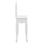 vidaXL Tocador y taburete madera paulownia y MDF blanco 65x36x128 cm vidaXL Tocador y taburete madera paulownia y MDF blanco 65x36x128 cm