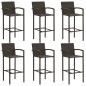vidaXL Conjunto de bar para jardín 7 piezas marrón vidaXL Conjunto de bar para jardín 7 piezas marrón