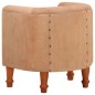vidaXL Sillón cúbico de cuero auténtico y madera maciza mango marrón vidaXL Sillón cúbico de cuero auténtico y madera maciza mango marrón