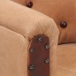 vidaXL Sillón cúbico de cuero auténtico y madera maciza mango marrón vidaXL Sillón cúbico de cuero auténtico y madera maciza mango marrón