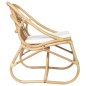 vidaXL Silla de ratán lino vidaXL Silla de ratán lino