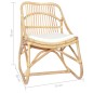 vidaXL Silla de ratán lino vidaXL Silla de ratán lino