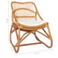 vidaXL Silla de ratán lino marrón claro vidaXL Silla de ratán lino marrón claro