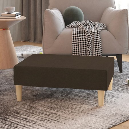 vidaXL Reposapiés de tela marrón oscuro 78x56x32 cm