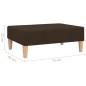 vidaXL Reposapiés de tela marrón oscuro 78x56x32 cm vidaXL Reposapiés de tela marrón oscuro 78x56x32 cm