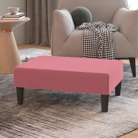 vidaXL Reposapiés de terciopelo rosa 78x56x32 cm