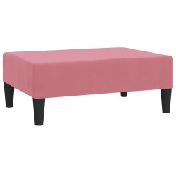 vidaXL Reposapiés de terciopelo rosa 78x56x32 cm