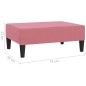 vidaXL Reposapiés de terciopelo rosa 78x56x32 cm vidaXL Reposapiés de terciopelo rosa 78x56x32 cm