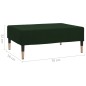 vidaXL Taburete de terciopelo verde oscuro 78x56x32 cm