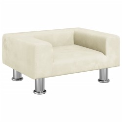 vidaXL Sofá para niños de terciopelo crema 50x40x26,5 cm