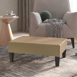 vidaXL Reposapiés de cuero sintético capuchino 78x56x32 cm 
