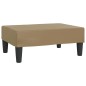 vidaXL Reposapiés de cuero sintético capuchino 78x56x32 cm vidaXL Reposapiés de cuero sintético capuchino 78x56x32 cm