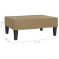 vidaXL Reposapiés de cuero sintético capuchino 78x56x32 cm vidaXL Reposapiés de cuero sintético capuchino 78x56x32 cm