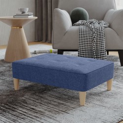 vidaXL Reposapiés de tela azul 78x56x32 cm