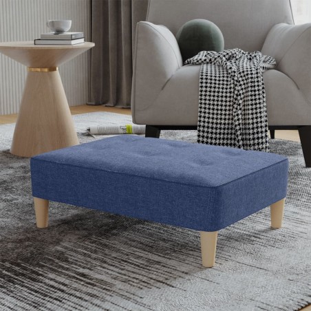 vidaXL Reposapiés de tela azul 78x56x32 cm