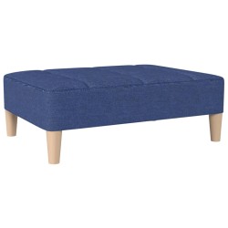 vidaXL Reposapiés de tela azul 78x56x32 cm