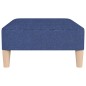 vidaXL Reposapiés de tela azul 78x56x32 cm