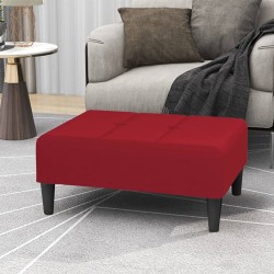 vidaXL Reposapiés de terciopelo rojo vino tinto 78x56x32 cm