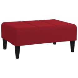 vidaXL Reposapiés de terciopelo rojo vino tinto 78x56x32 cm