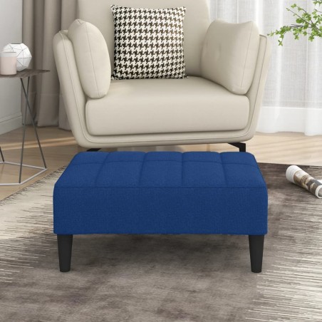vidaXL Reposapiés de tela azul 78x56x32 cm
