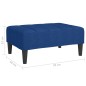 vidaXL Reposapiés de tela azul 78x56x32 cm vidaXL Reposapiés de tela azul 78x56x32 cm