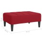 vidaXL Reposapiés de terciopelo rojo vino tinto 78x56x32 cm vidaXL Reposapiés de terciopelo rojo vino tinto 78x56x32 cm