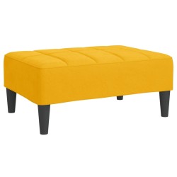 vidaXL Reposapiés de terciopelo amarillo 78x56x32 cm