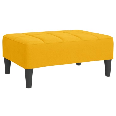 vidaXL Reposapiés de terciopelo amarillo 78x56x32 cm