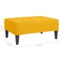 vidaXL Reposapiés de terciopelo amarillo 78x56x32 cm