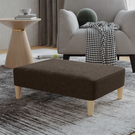vidaXL Reposapiés de tela marrón oscuro 78x56x32 cm
