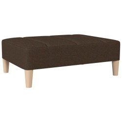 vidaXL Reposapiés de tela marrón oscuro 78x56x32 cm