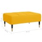 vidaXL Reposapiés de terciopelo amarillo 78x56x32 cm vidaXL Reposapiés de terciopelo amarillo 78x56x32 cm