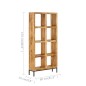 vidaXL Estantería madera maciza de mango 80x25x175 cm