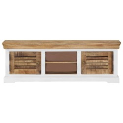 vidaXL Mueble para TV de madera maciza de mango 118x30x40 cm