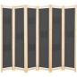 vidaXL Biombo divisor de 6 paneles de tela gris 240x170x4 cm vidaXL Biombo divisor de 6 paneles de tela gris 240x170x4 cm