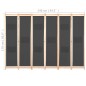 vidaXL Biombo divisor de 6 paneles de tela gris 240x170x4 cm vidaXL Biombo divisor de 6 paneles de tela gris 240x170x4 cm