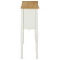 vidaXL Aparador de madera maciza blanco y marrón 110x30x85 cm vidaXL Aparador de madera maciza blanco y marrón 110x30x85 cm