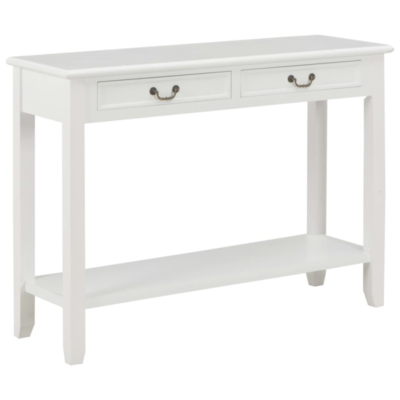 vidaXL Mesa consola de madera blanco 110x35x80 cm vidaXL Mesa consola de madera blanco 110x35x80 cm