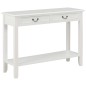vidaXL Mesa consola de madera blanco 110x35x80 cm vidaXL Mesa consola de madera blanco 110x35x80 cm