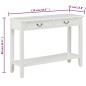 vidaXL Mesa consola de madera blanco 110x35x80 cm vidaXL Mesa consola de madera blanco 110x35x80 cm