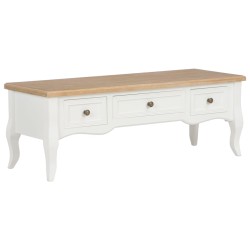 vidaXL Mueble para TV de madera blanco 100x35x35 cm
